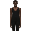 Vince Variegated Scoop-neck Tank Top In Black