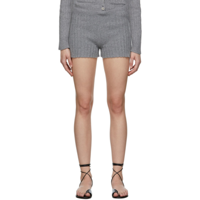 Erdem Women's Kinsley Ribbed Wool-cashmere Shorts In Grey,black