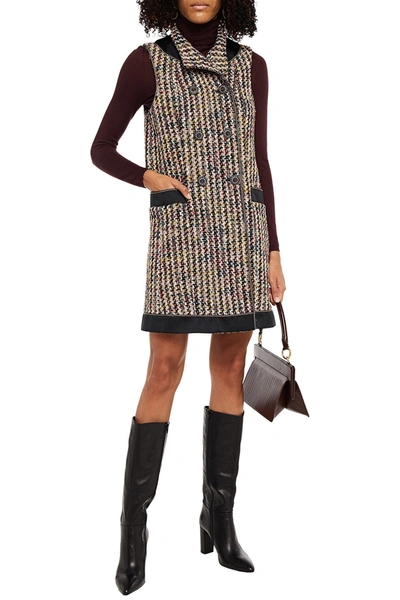 Etro Carmen Satin-trimmed Metallic Tweed Waistcoat In Black