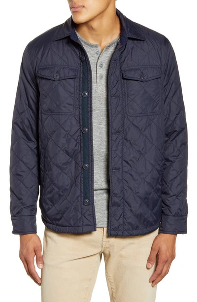The Normal Brand Regular Fit Quilted Nylon Jacket In Navy