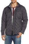 The Normal Brand Regular Fit Quilted Nylon Jacket In Charcoal