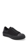 Alexander Mcqueen Black Deck Plimsoll Sneakers In Starry Night/ Black