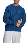 Champion Reverse Weave Fleece Crew Neck Sweatshirt In Dark Turquoise