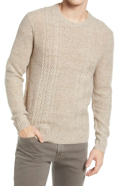 The Normal Brand Kennedy Wool Blend Crewneck Jumper In Stone