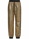 GUCCI GUCCI WOMEN'S GOLD POLYESTER JOGGERS,595714XJBTO1082 XS