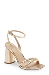 Sam Edelman Kia Womens Strappy Ankle Strap Heel Sandals In Gold Leaf