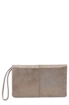 Hobo Evolve Leather Clutch In Granite Gold