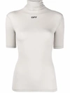 Off-white Logo Second Skin Turtleneck Top In Grey