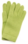 Portolano Solid Cashmere Gloves In Celery Green