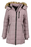 Noize Hannah Faux Fur Trim Hooded Parka In Wisteria