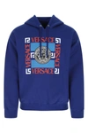 VERSACE ELECTRIC BLUE COTTON SWEATSHIRT BLUE VERSACE UOMO S