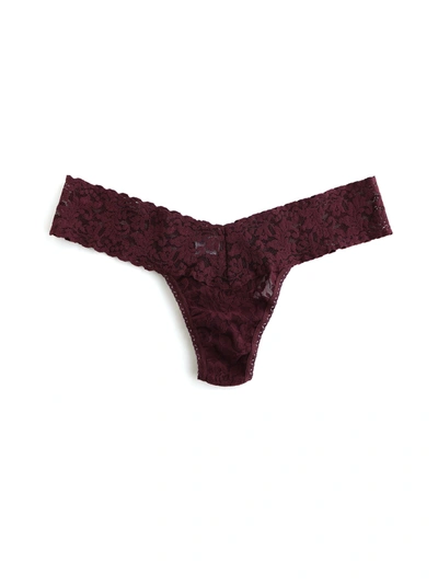Hanky Panky Signature Lace Low Rise Thong Sale In Brown