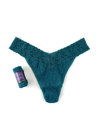 Hanky Panky Signature Lace Original Rise Thong Bogo 50% Off! In Green