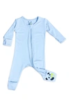 Bellabu Bear Unisex Baby Oasis Teal Convertible Footie In Sky Blue