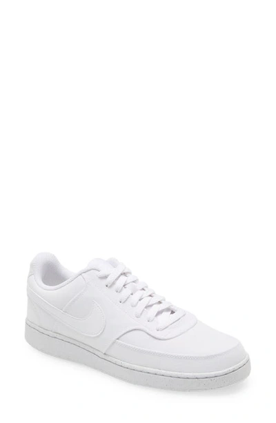 Nike Court Vision Low Sneaker In White/ White