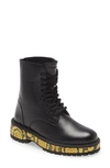 VERSACE KIDS' BAROCCO LACE-UP COMBAT BOOT,10004611A01302