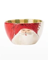 Vietri Old St. Nick Cereal Bowl Striped Hat