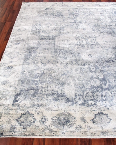Exquisite Rugs Aberdeen Hand-loomed Rug, 8' X 10' In Light Silver/blue