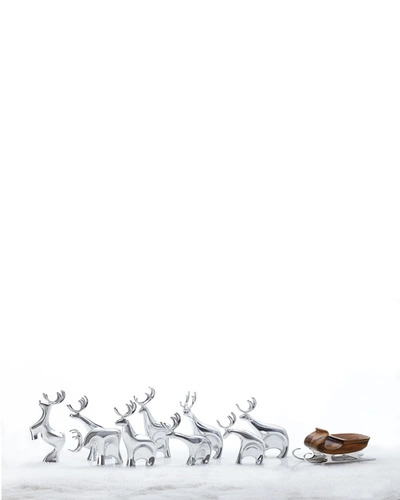 Nambe 10-piece Reindeer Collection In Silver