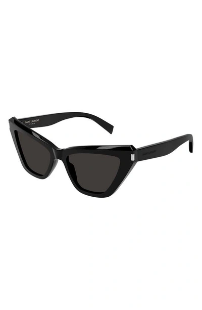 Saint Laurent 54mm Cat Eye Sunglasses In Black