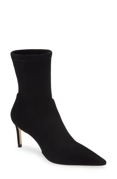Stuart Weitzman Stuart 75 Stretch Bootie In Black