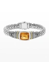 Lagos 18k Gold And Sterling Silver Caviar Color Bracelet With Citrine In Citrine