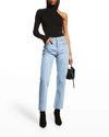 Still Here Tate Cropped Jeans With Contrast Panels In Blue