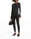 Capsule 121 The Polaris Ruffle Cuff Knit Top In Black