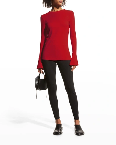 Capsule 121 The Polaris Bell-sleeve Top In Jelly Apple