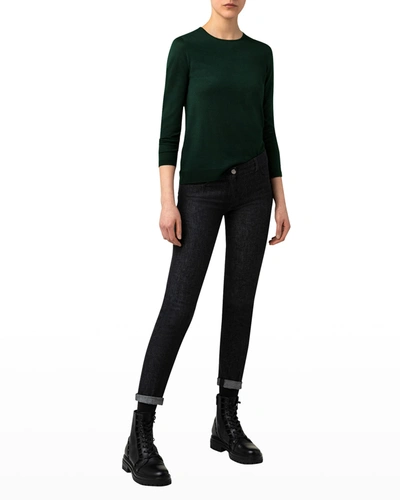 Akris Seamless Cashmere-silk Sweater In Gallus Green