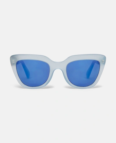 Stella Mccartney Mini Me Sunglasses In Shiny Milky Light Blue