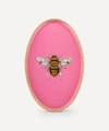 Les Ottomans Fauna Hand-painted Iron Tray In Pink
