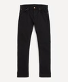 Nudie Jeans Lean Dean Slim-fit Tapered Stretch-denim Jeans In Black Skies