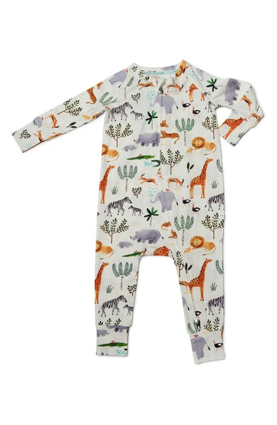 Loulou Lollipop Babies' Safari Fitted One-piece Pajamas In Beige