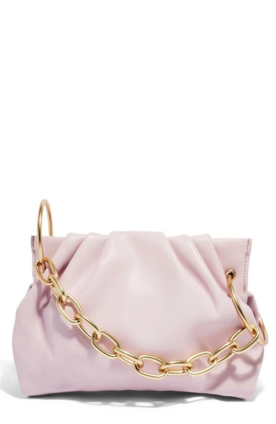 House Of Want Chill Vegan Leather Frame Clutch In Pale Pink