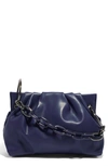 House Of Want Chill Vegan Leather Frame Clutch In Navy