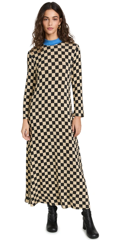 Rixo London Bibi Midi Dress In Checkerboard Tea | ModeSens