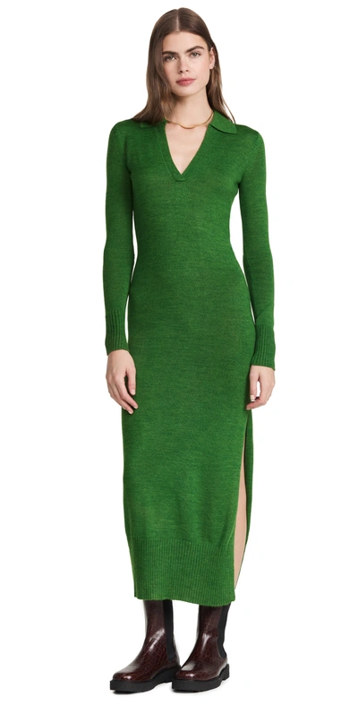 Staud Crown Dress In Emerald