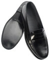 FEAR OF GOD LEATHER PENNY LOAFERS IN BLACK,FG80/014BOX/001