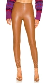 Rag & Bone Nina High Waist Pull On Faux Leather Skinny Pants In Cognac