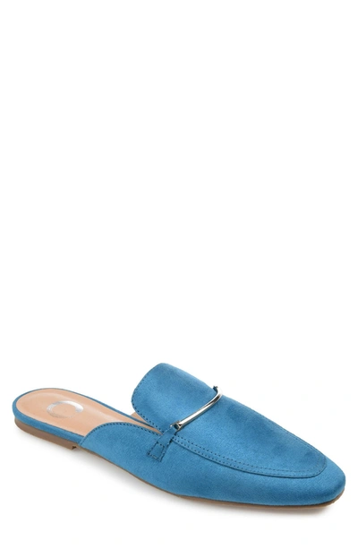Journee Collection Ameena Womens Round Closed Toe Mules In Blue
