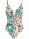 Lygia & Nanny Mirassol Gemstone-print Swimsuit In Blue