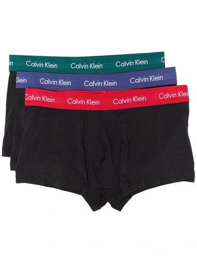 Calvin Klein Logo-print Cotton Briefs Set In Black
