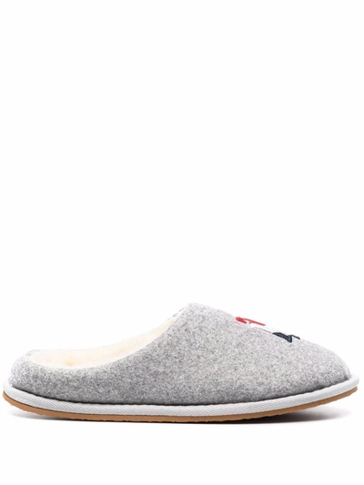 Tommy Hilfiger Embroidery Home Womens Heather Grey Slippers