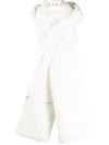 Off-white Padded-effect Scarf In White