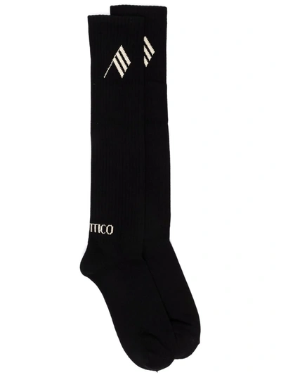 Attico Calzini Sportivi Lunghi Con Logo In Black