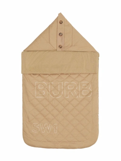 Burberry Horseferry-print Quilted Sleep Nest In Neutrals