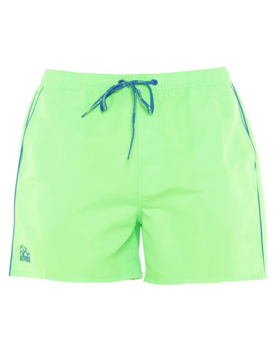 Sundek Swim Trunks In Acid Green