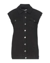 Love Moschino Denim Outerwear In Black