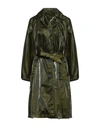 AHIRAIN AHIRAIN WOMAN OVERCOAT MILITARY GREEN SIZE S POLYURETHANE, POLYAMIDE,16080685AP 4